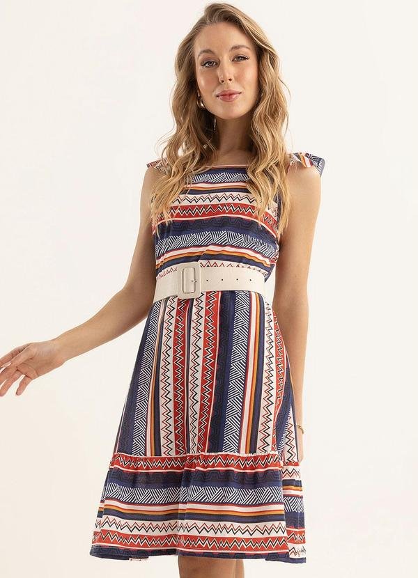 Imagem principal Vestido Étnico com Babado na Alça Moda Pop Moda Pop