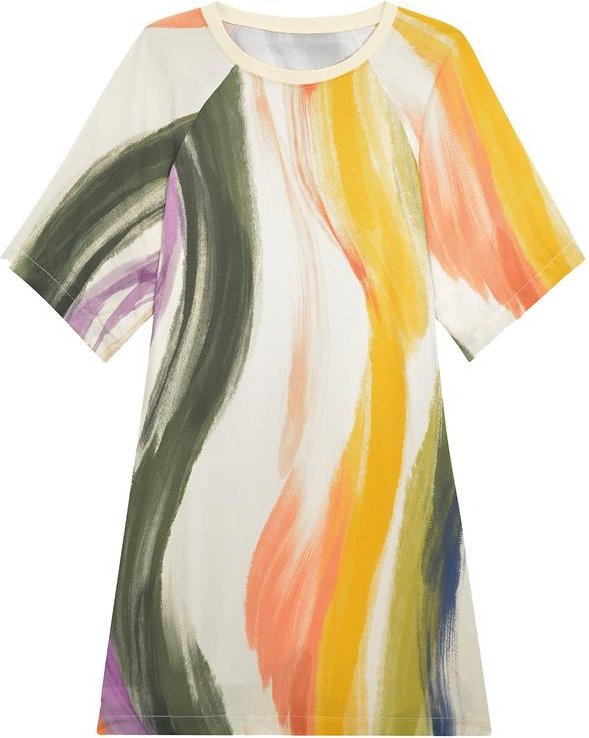 Imagem principal Vestido Evasê Abstrato com Bolso Verde Enfim Enfim