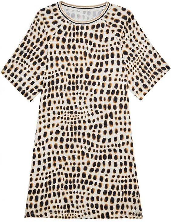 Imagem principal Vestido Evasê Animal Print com Bolso Off White