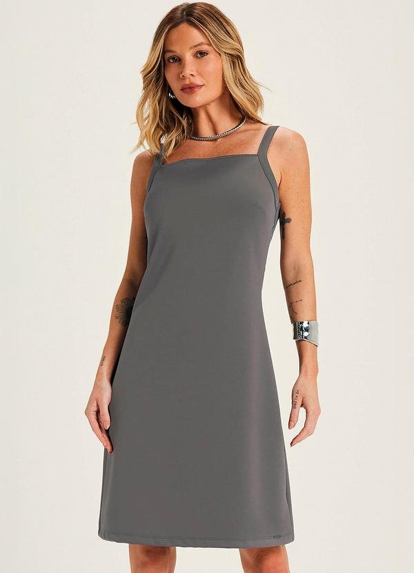 Imagem principal Vestido Feminino Alças Finas com Botões Cinza Marialícia Marialícia