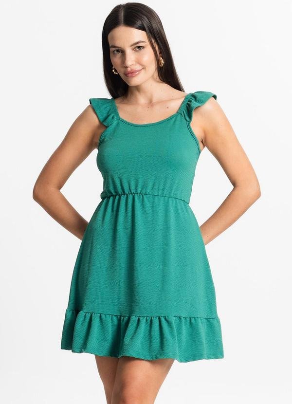 Imagem principal Vestido Feminino Curto com Babado Verde Rovitex Rovitex