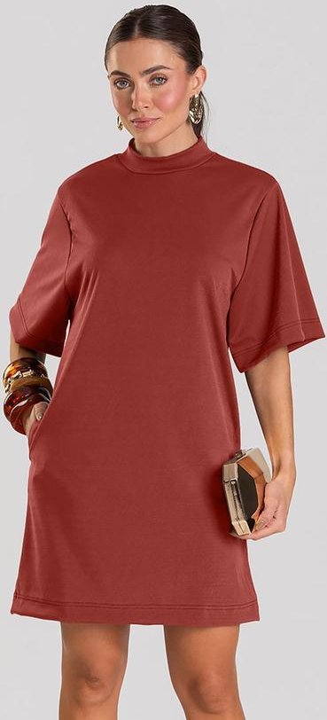 Imagem principal Vestido Feminino Curto em Tecido Vermelho Dianna Dianna