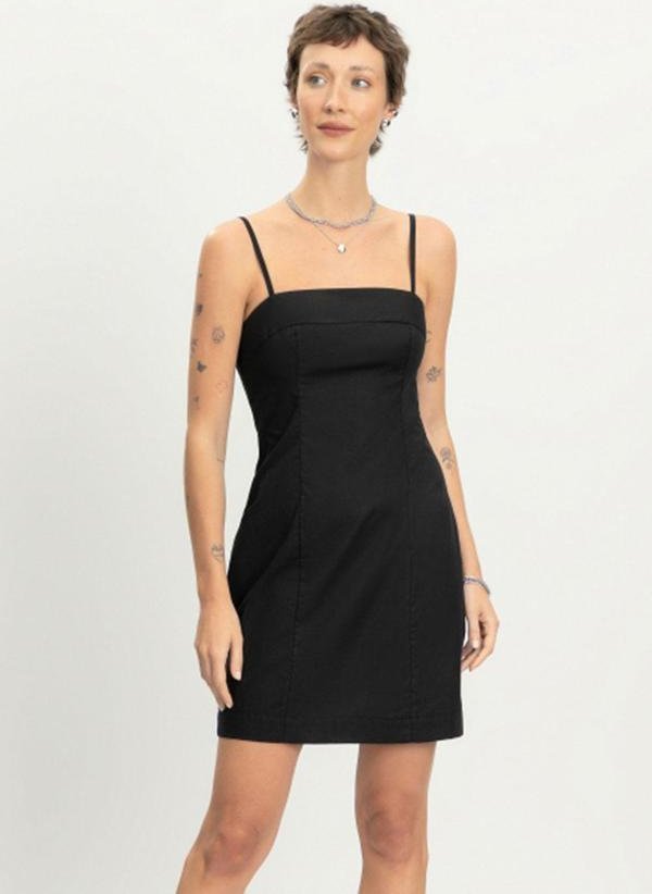 Imagem principal Vestido Feminino Curto em Viscose Preto Essendi Essendi
