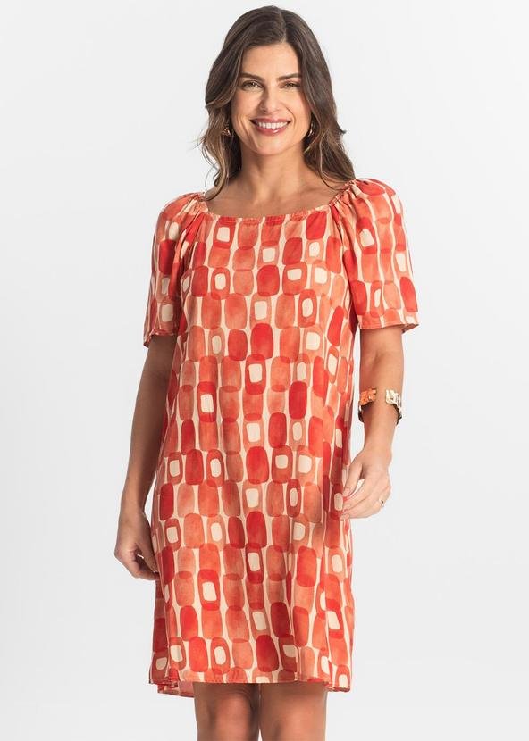 Imagem principal Vestido Feminino Estampado Laranja Select Select