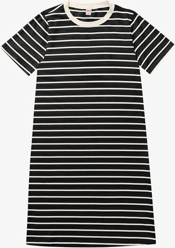 Vestido Feminino Listrado Preto