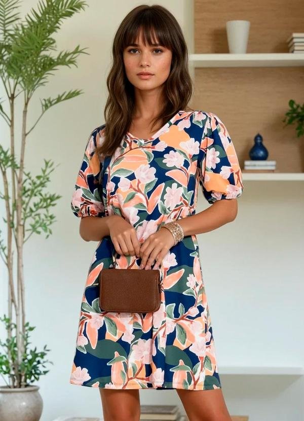 Imagem principal Vestido Floral Pincelado em Malha Fria Quintess Quintess