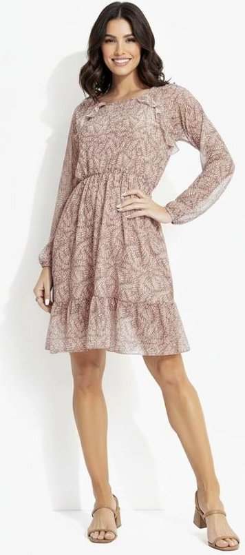 Imagem principal Vestido Folhagem Marrom em Tule Quintess Quintess