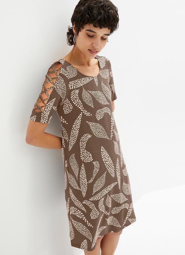 Imagem principal Vestido Folhagem Pontilhada em Linho bonprix bonprix