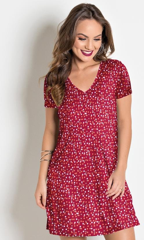 Vestido Poá Colorido em Malha