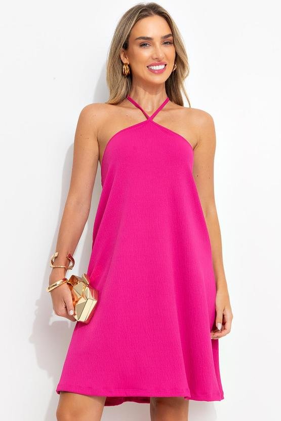 Imagem principal Vestido Rosa em Malha Anarruga Bimini Bimini