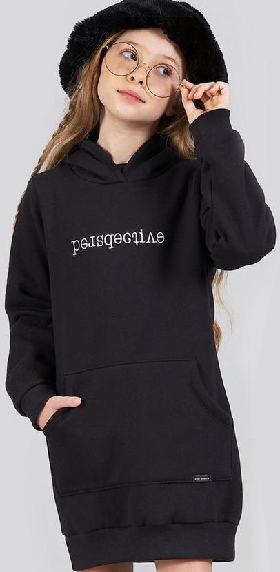 Imagem principal Blusão Infantil Menina Oversized Moletom Preto Soft Bonni Soft Bonni