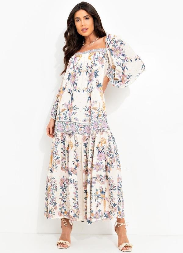 Vestido Delicadeza Boho Bege