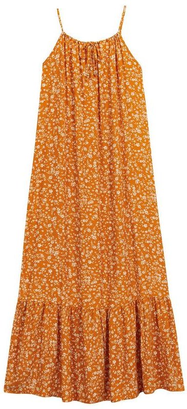 Imagem principal Vestido Feminino Floral Miudo Laranja Marialícia Marialícia