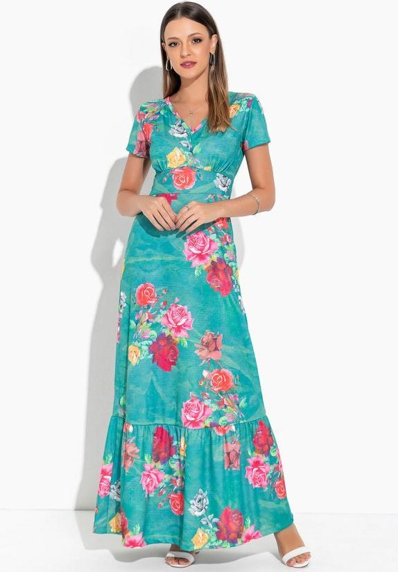 Imagem principal Vestido Floral Verde Longo Rosalie Rosalie