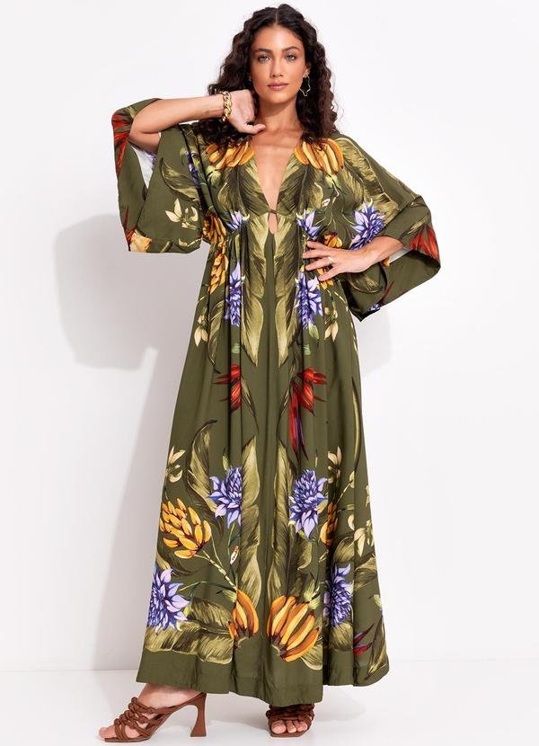 Vestido Lenço Tropical Verde