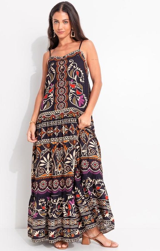 Imagem principal Vestido Longo Adriele Preto FARM FARM