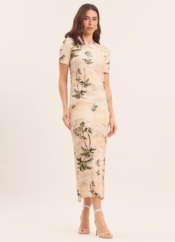 Vestido Longo Boho em Ribana Estampada Estampado