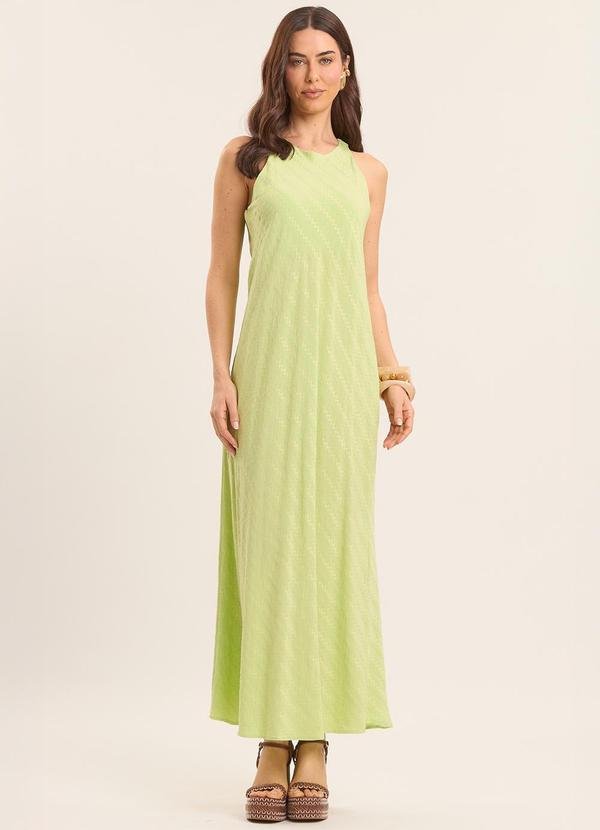 Vestido Longo Brisamar Texturizado Verde