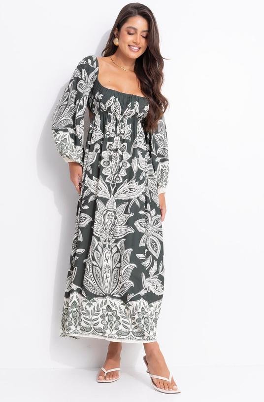 Vestido Longo Céu de Arara Verde