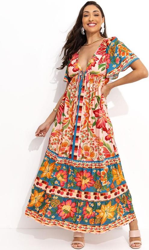 Imagem principal Vestido Longo Cor da Flor Rosa FARM FARM