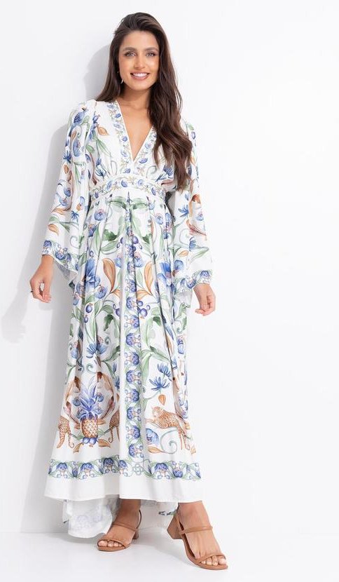 Vestido Longo Elsa Off White