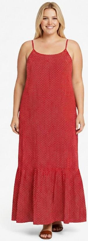 Imagem principal Vestido Longo Feminino Estampado Vermelho Select Select