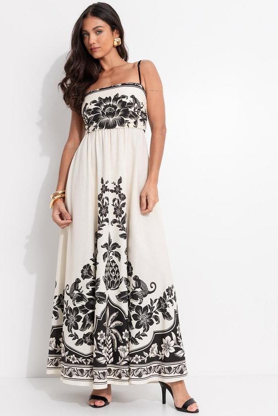 Vestido Longo Guanacaste Bege