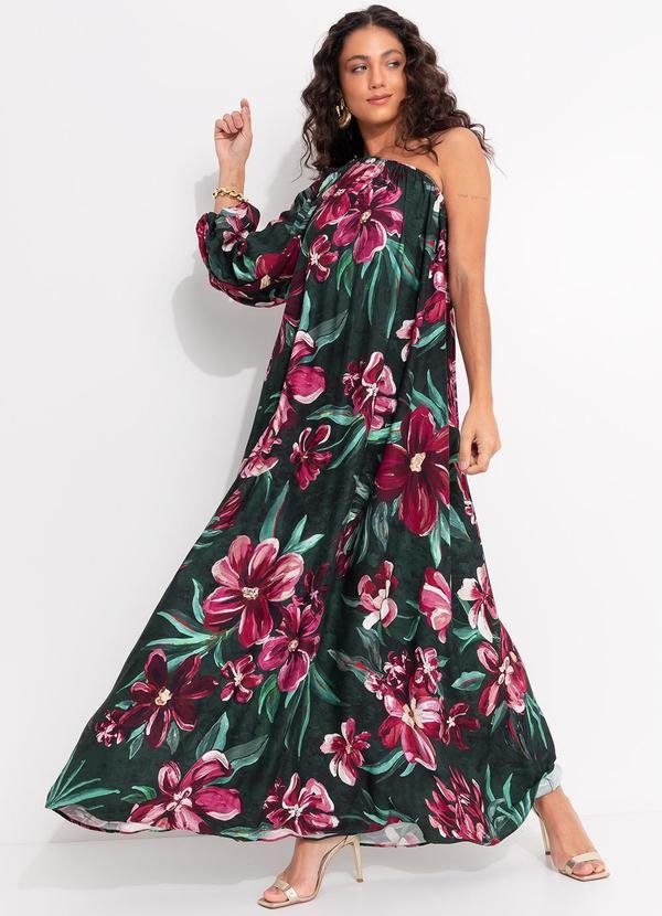 Vestido Longo Ombro Só Lineia Verde