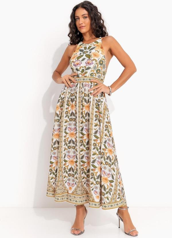 Vestido Longo sem Manga Marcelle Verde