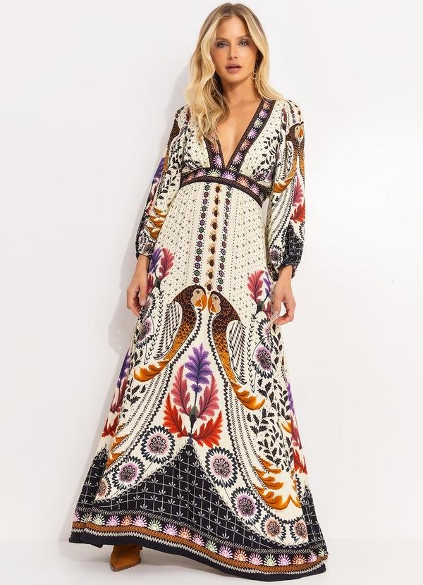 Vestido Longo Tapete de Arara Bege