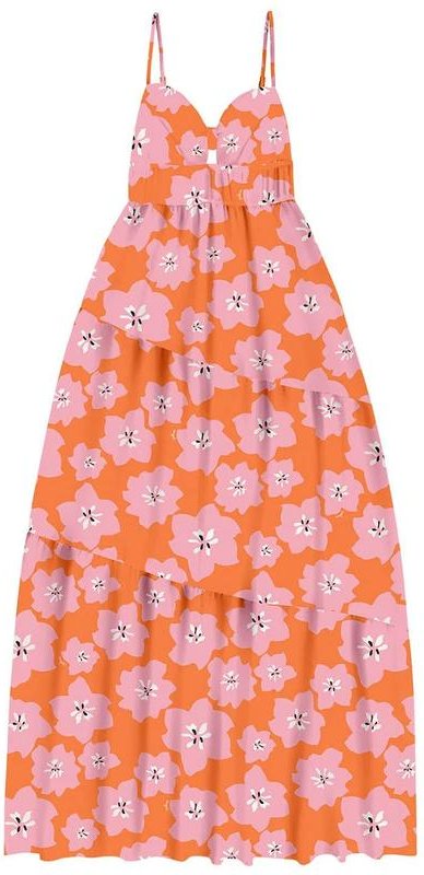 Imagem principal Vestido Longo Viscose Laranja Angel Angel