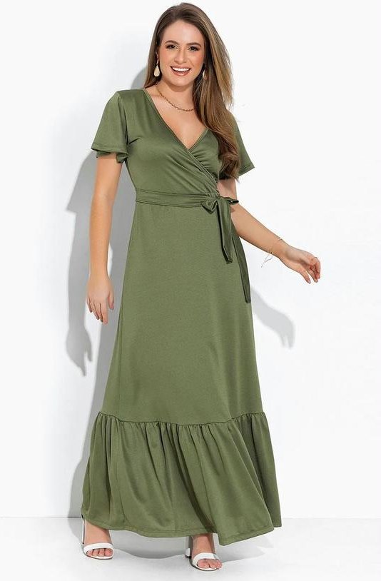 Imagem principal Vestido Verde com Babado Rosalie Rosalie