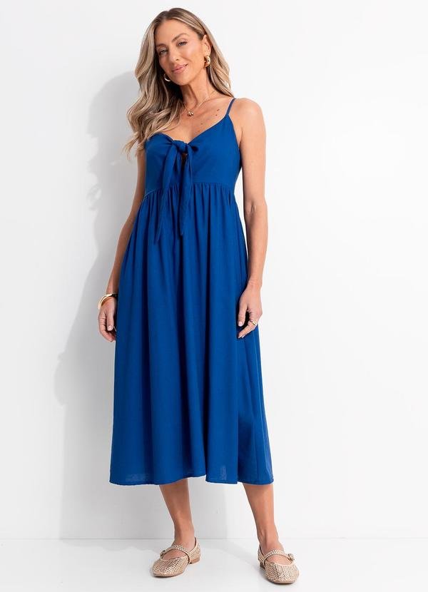 Imagem principal Vestido Azul Royal em Linho Quintess Quintess