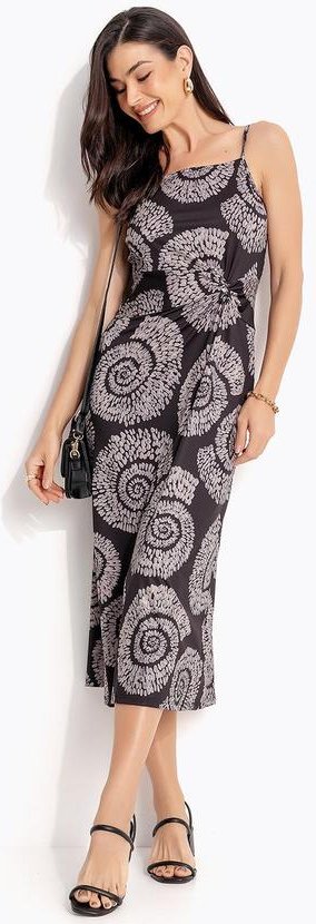 Imagem principal Vestido Caracol Dourado em Malha Fria Quintess Quintess