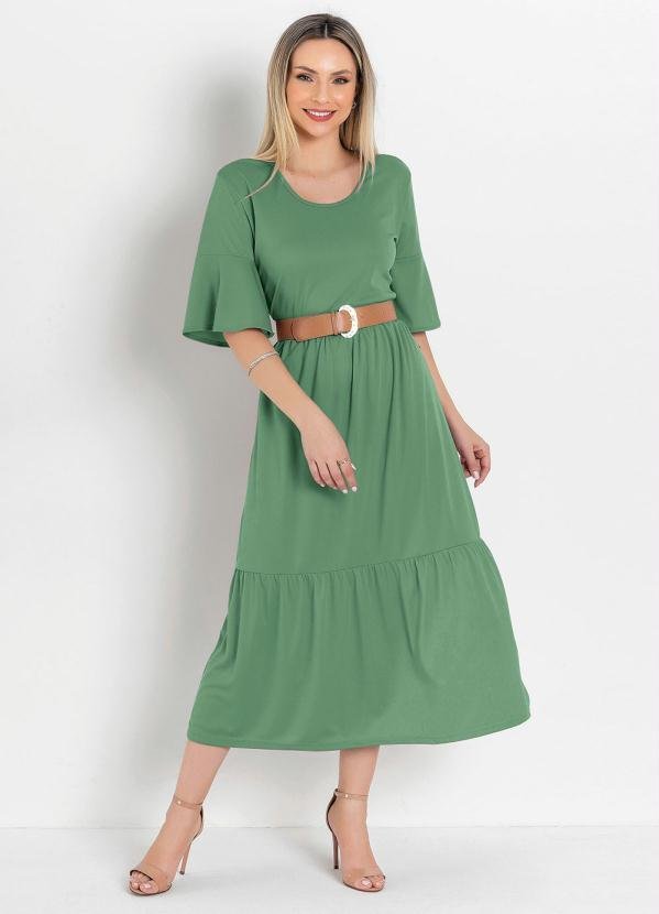 Imagem principal Vestido com Franzido Verde Rosalie Rosalie