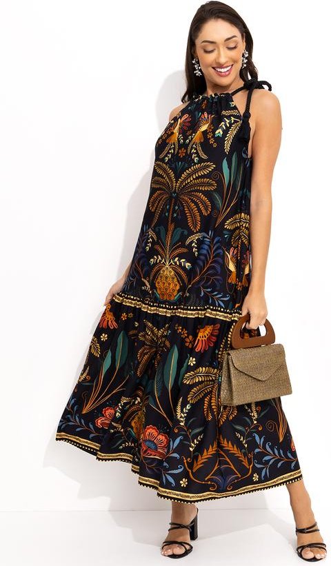 Imagem principal Vestido Cropped Jardim Classico Preto FARM FARM