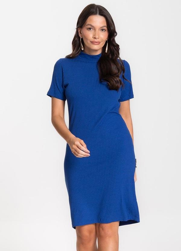 Imagem principal Vestido Feminino Canelado Azul INFINITA COR INFINITA COR