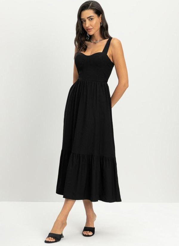 Imagem principal Vestido Feminino em Alfaiataria Preto Essendi Essendi