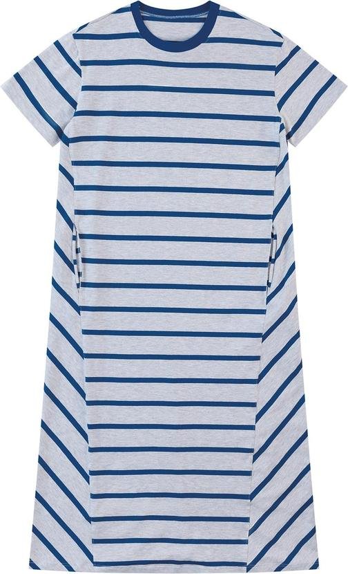 Imagem principal Vestido Listrado Mídi Azul Malwee Malwee