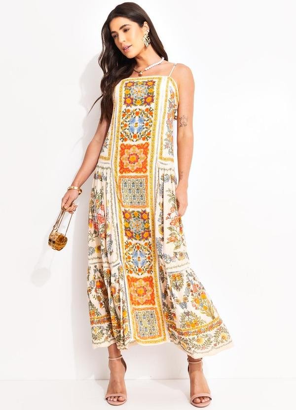 Vestido Longo Elisa Bege