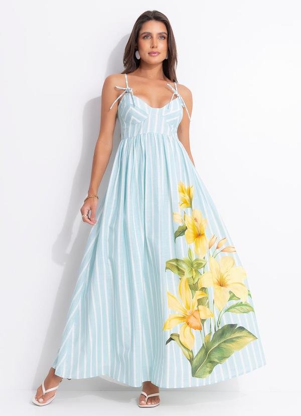 Vestido Longo Listra Alexia Azul