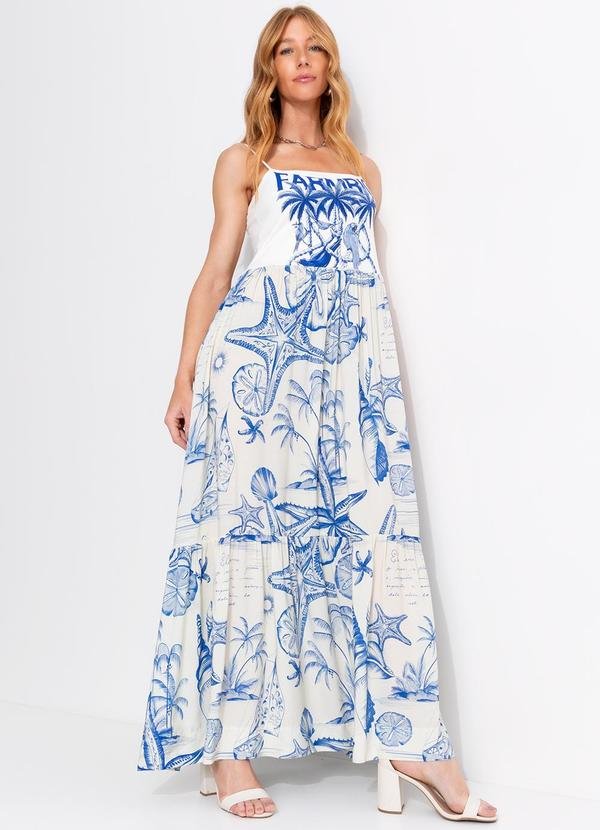 Imagem principal Vestido Midi Alcinha Cordas e Aves Bege FARM FARM