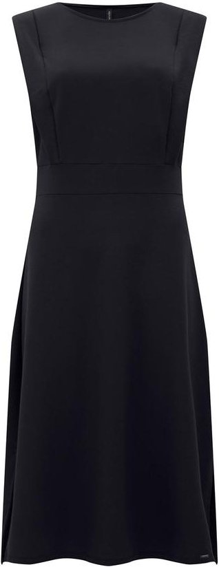 Vestido Midi Chá com Fendas Laterais Preto