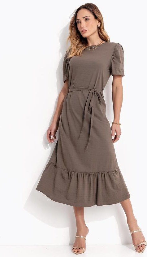 Imagem principal Vestido Midi com Cinto Marrom Bimini Bimini