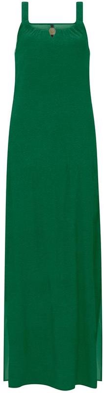 Vestido Midi com Fendas Laterais Verde