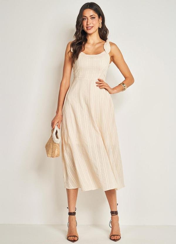 Vestido Midi de Alça Branco