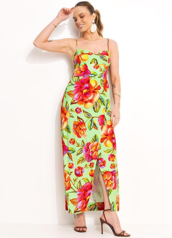 Vestido Midi em Viscolinho Verde