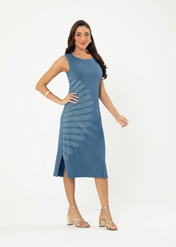 Imagem principal Vestido Midi em Viscose Azul Cativa Cativa