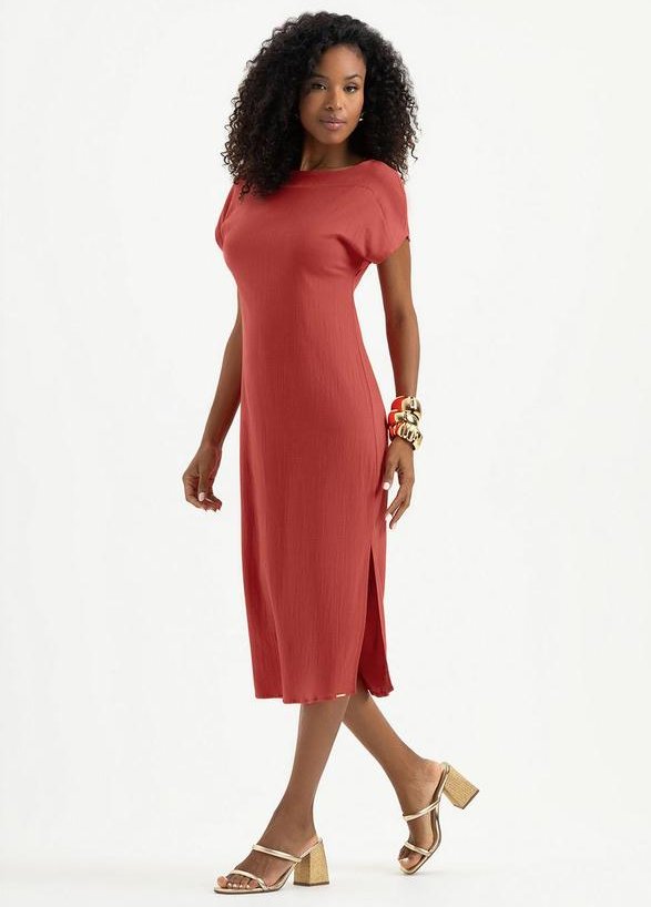 Imagem principal Vestido Midi em Viscose Vermelho Cativa Cativa