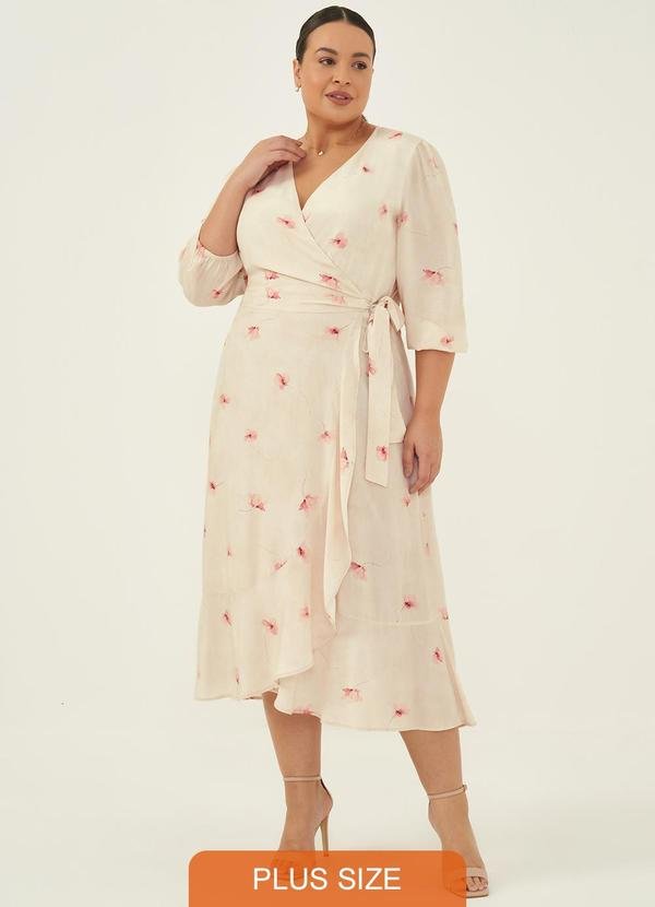 Vestido Midi Estampada Floral Tata Baunilha